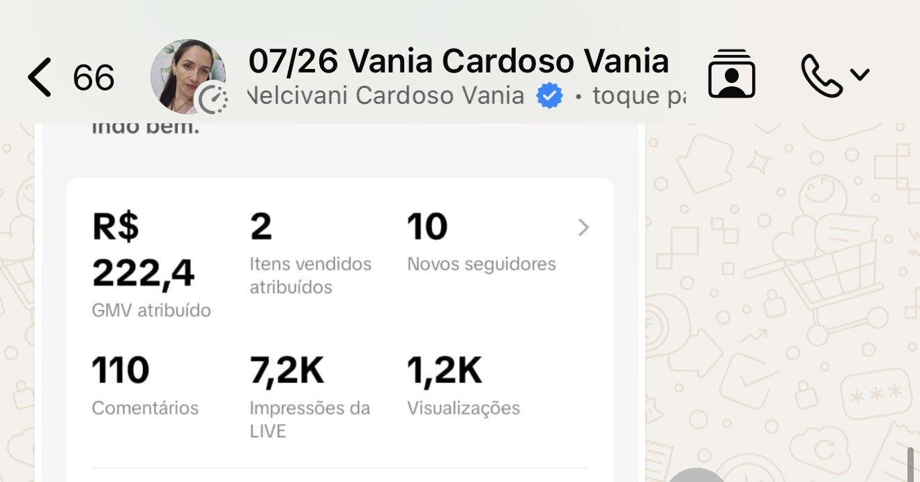 Resultado real de aluna da imersão 6