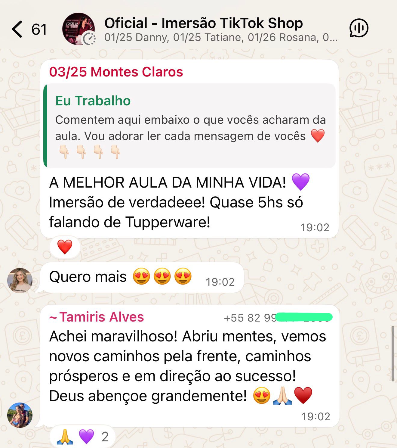 Depoimento da 1ª turma da imersão 1