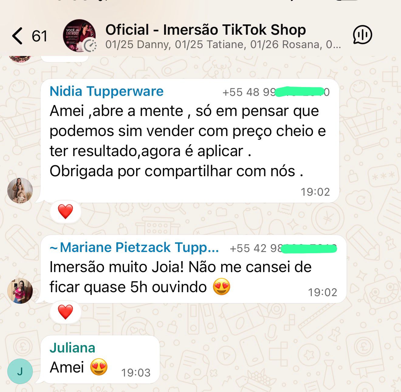 Depoimento da 1ª turma da imersão 3